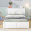 Lit plateforme double avec rangement