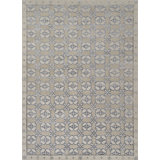 Christina Geometric Area Rug in Indigo/Charcoal/Silver