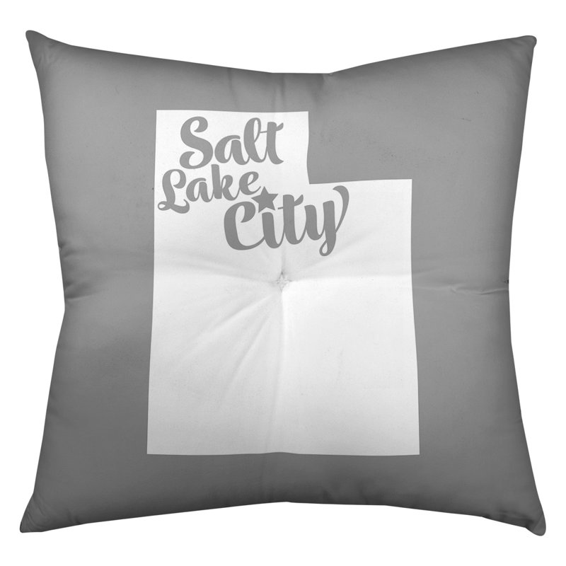Coussin de plancher touffeté, 26 po x 26 po, Gris, Salt Lake City