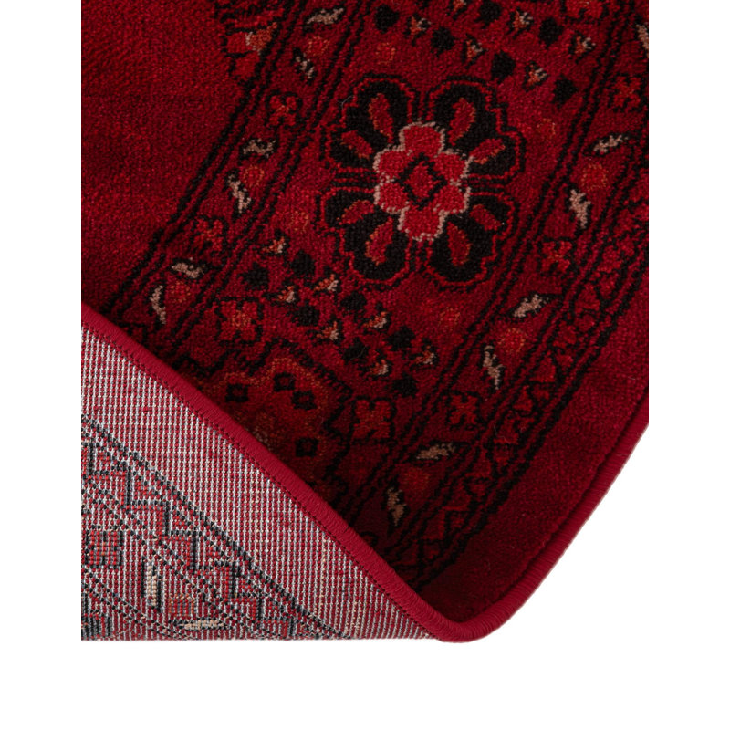 Tapis oriental rouge Amro, Round 6'1"