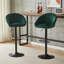 Aberham Swivel Upholstered Adjustable Height Counter Stool with Metal Frame-806118591