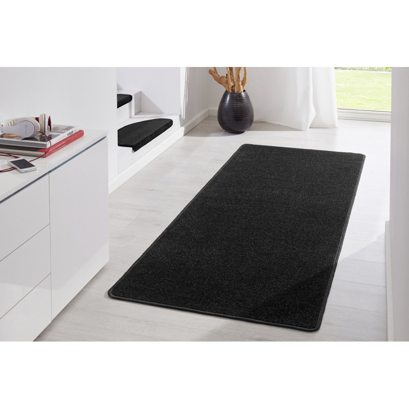Fancy Black Rug, Runner 80 x 200cm