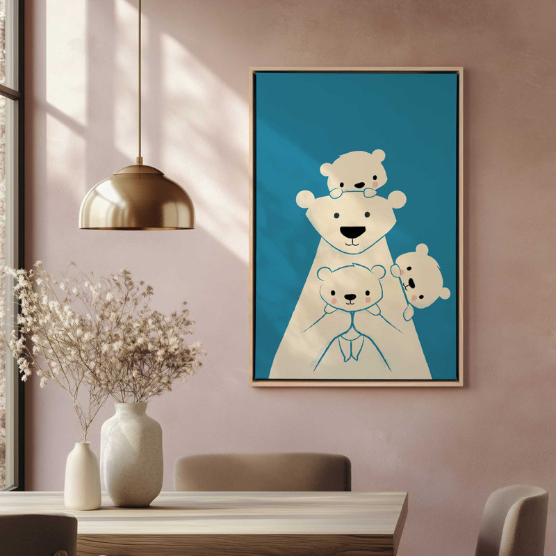 Ours polaire, Érable américain, Impression encadrée sans passe-partout, H 30,75 po x l 20,75 po
