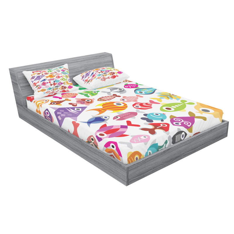Microfiber Sheet Set, Queen Sheet Set with Fitted Sheet