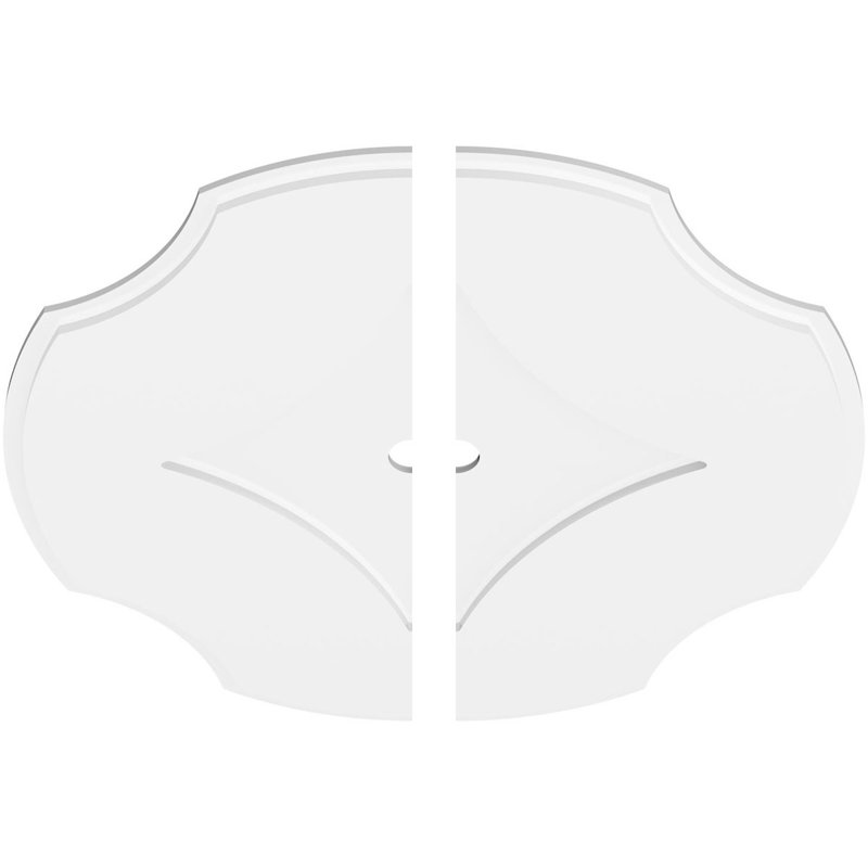 Médaillon de plafond contemporain en PVC Percival, H 1 po x l 34 po x P 34 po