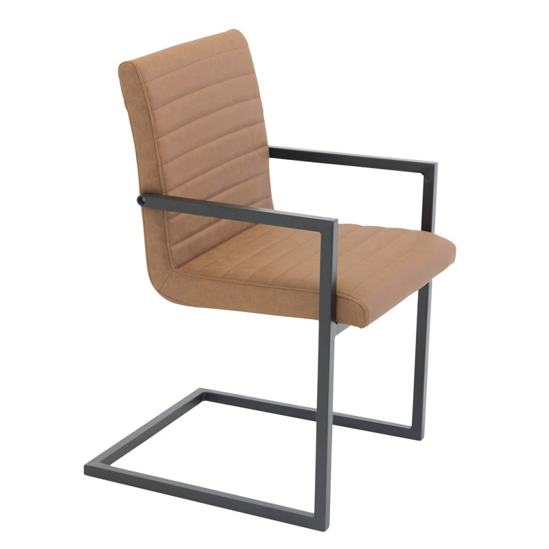Sonette 49cm H Polyurethane Upholstered Dining Chair, Brown