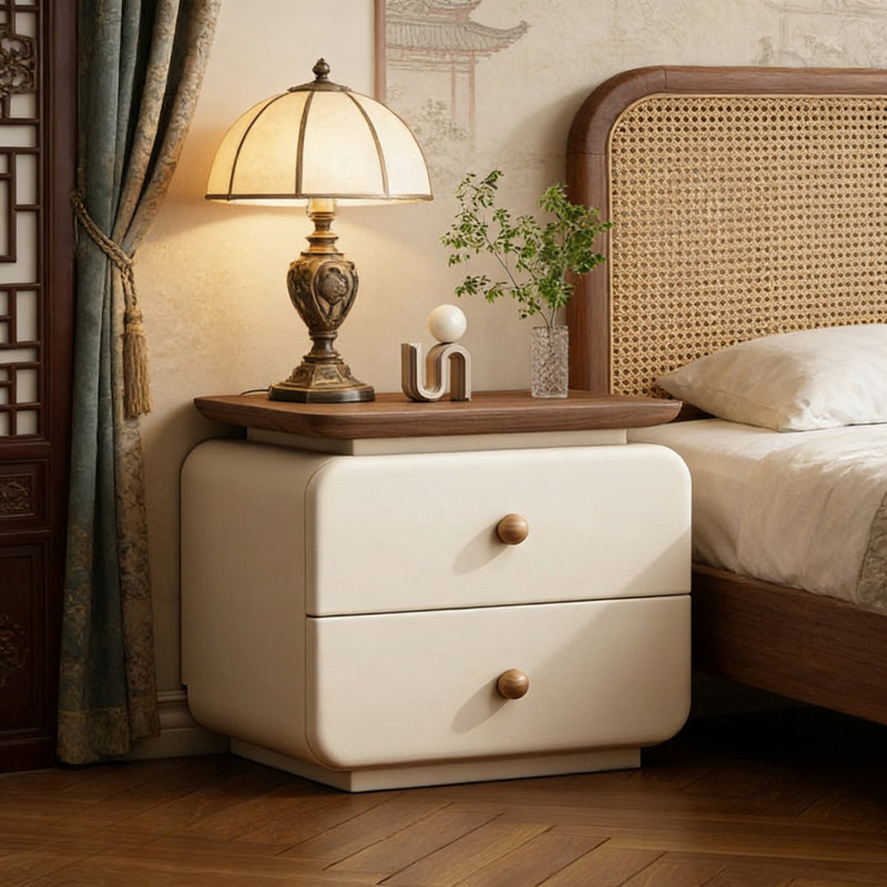 Cream-style Bedside Cabinet