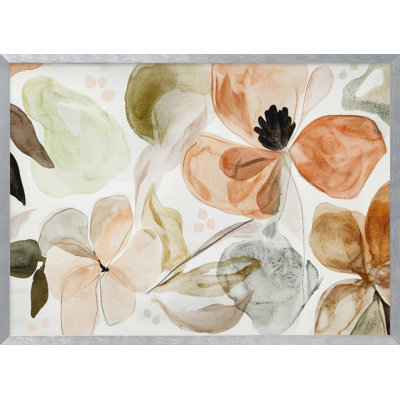 "Earthybloomno6", art mural texturé encadré