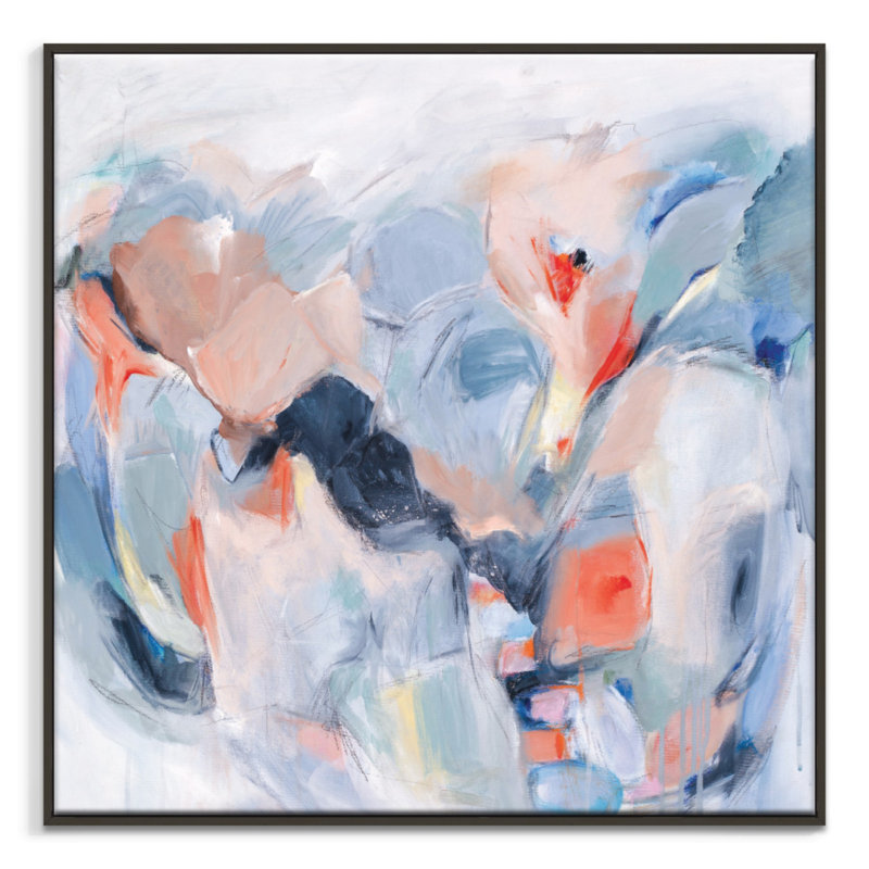 Brenda Meynell - Painting on Canvas, 61cm H x 61cm W, Black Floater Frame