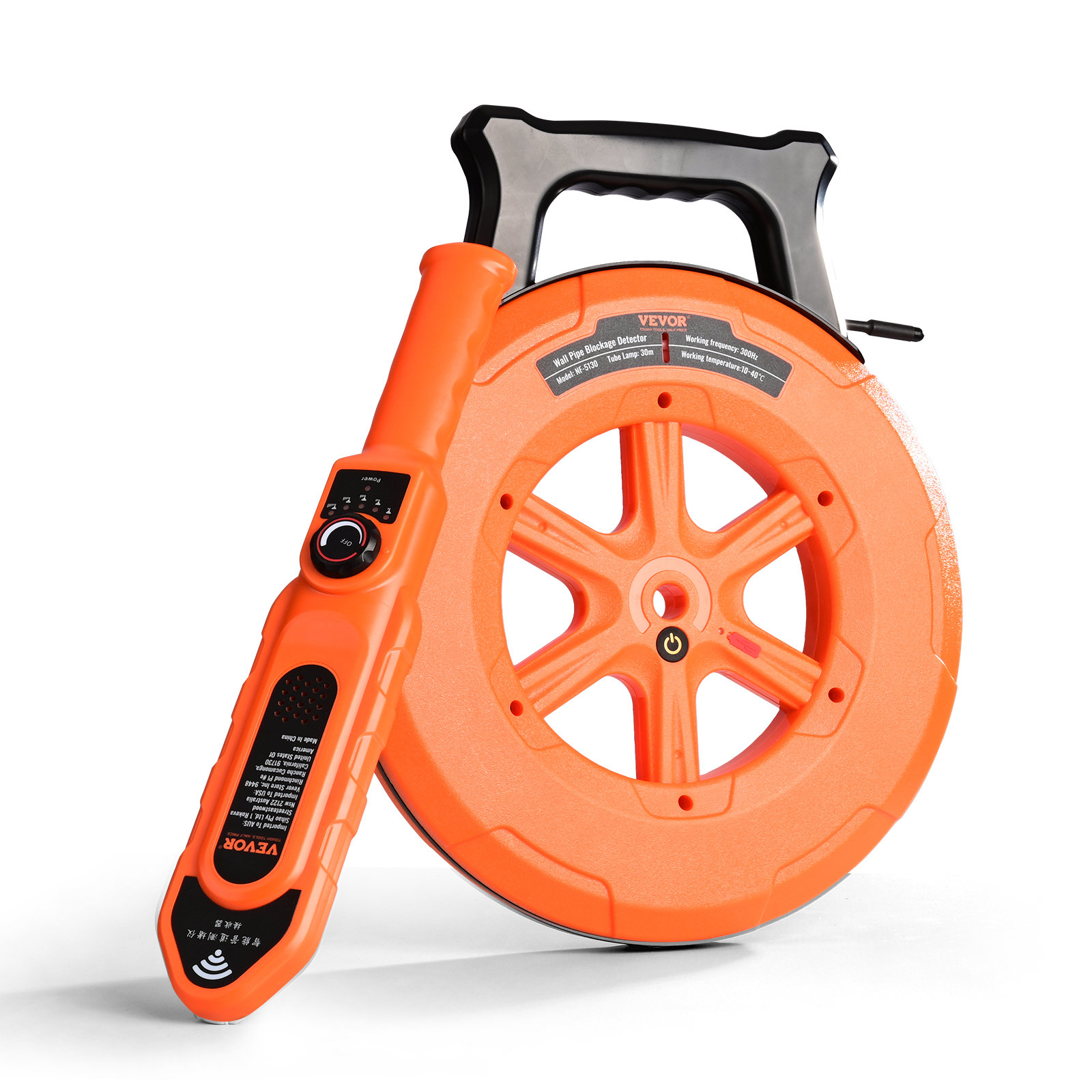 VEVOR Pipe Blockage Detector Locators 100ft/30m Waterproof for PVC ...