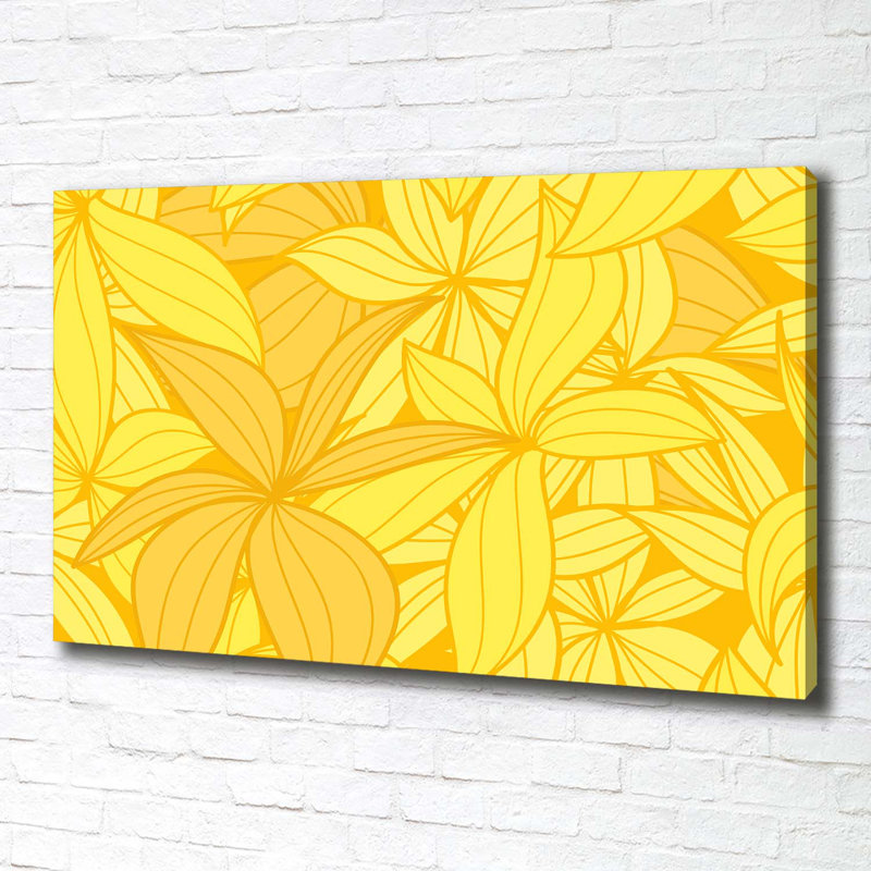 Yellow Flowers Background - Wrapped Canvas Print