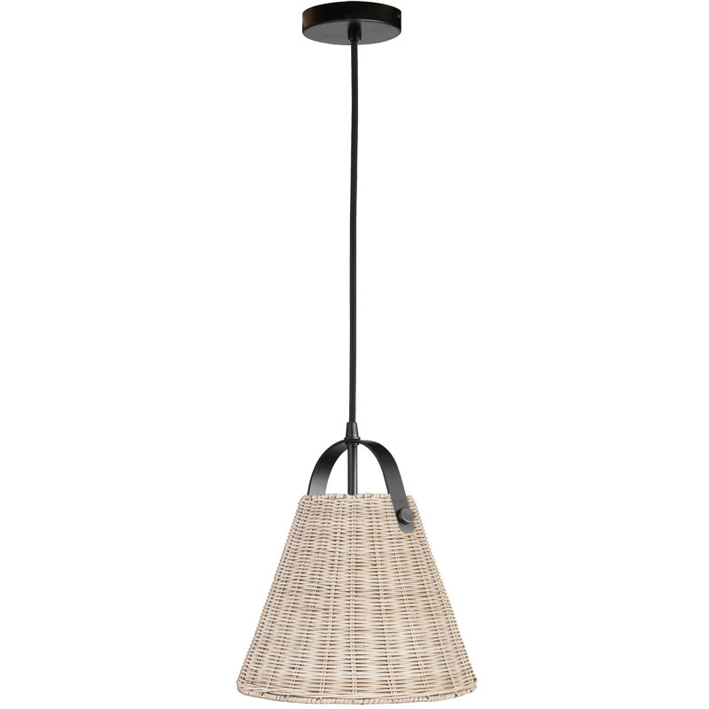 Luminaire suspendu 1 lumière Shenandoah, Noir mat