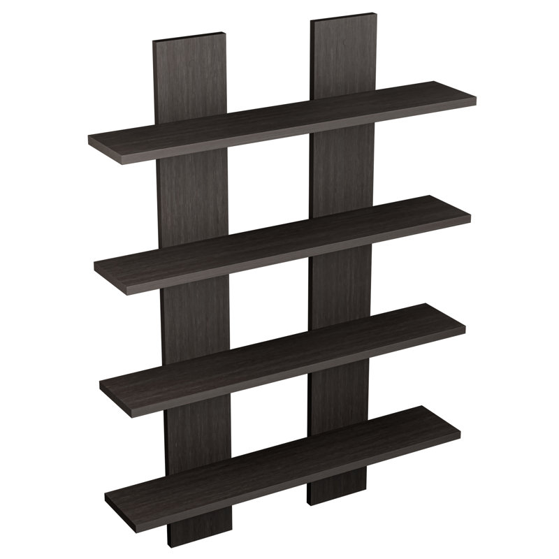 Tablette de rangement en bois massif Kubby 4,1, H 31,50 po x l 6,63 po x P 43,56 po, Brun