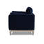 Chaise avec accoudoirs de style campagne moderne 36 po, velours performance bleu marine foncé-1708797730