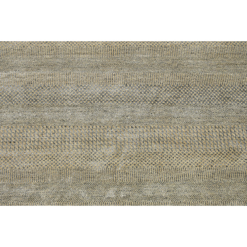 Tapis naturel et noir noué à la main de haute qualité