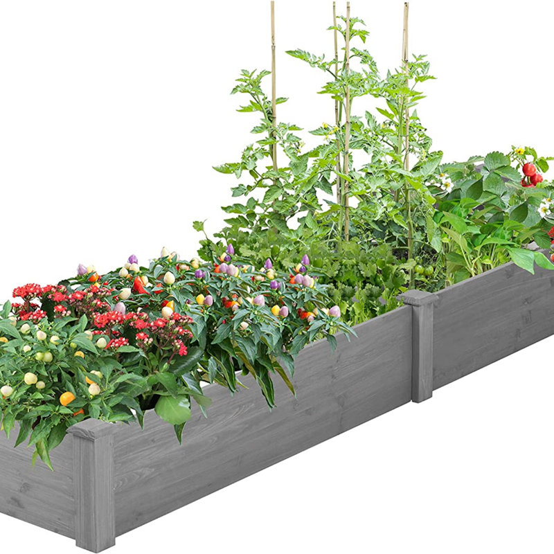 Over Ground Raised Garden Bed '', Large Long Planter Box for Outdoor, Tool-Free Assembly, 10.03" H x 48.03" W x 47.97" D