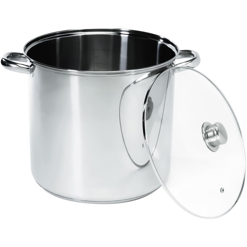 Besto Stainless Steel Stock Pot, 26 cm H x 26 cm W x 26 cm Diameter