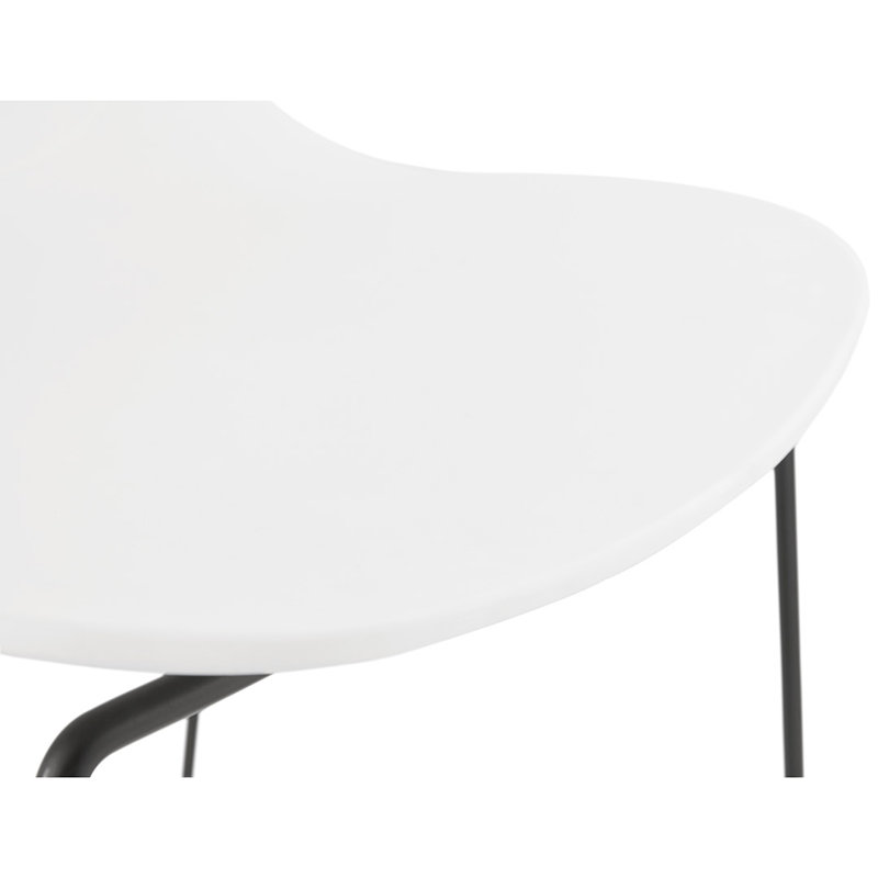 Eminence 47cm H Metal Side Chair, Black, White