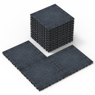 36 Pack 12X12 Inch Interlocking Carpet Tiles, Non-Slip Floor Squares For Bedroom, Office & Living Room, Easy Diy Snap-Together Installation