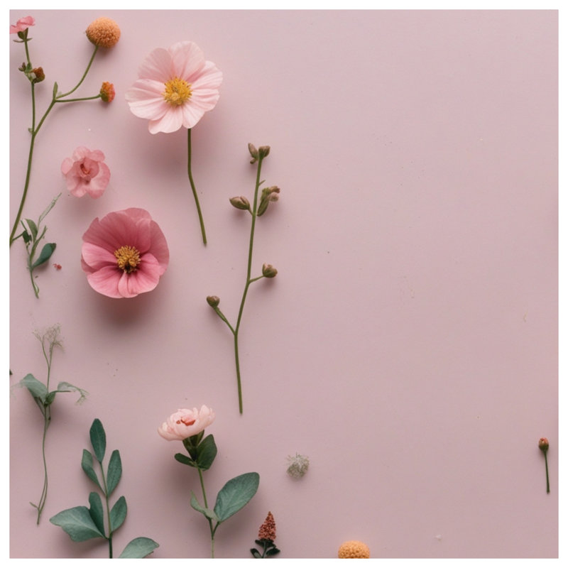 Couvertures roses avec arrangement de fleurs sauvages, 50in W x 60in H