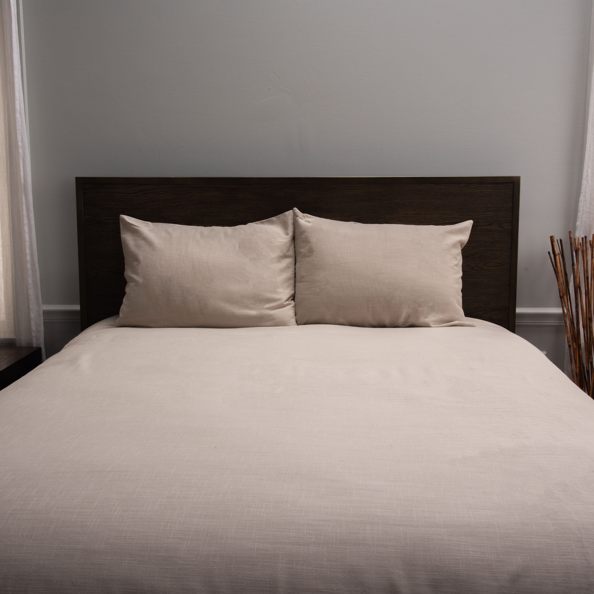 Zandy Cotton Comforter Set, King Comforter + 2 King Shams, Natural
