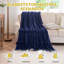 Good Nite Sherpa Fleece Blanket, Reversible Flannel Throw Blanket, Extra Thick Warm Cosy Bed Sofa Blanket for Bedroom Office Travel, 4 Sizes, 3 Colours-136936721-136936722
