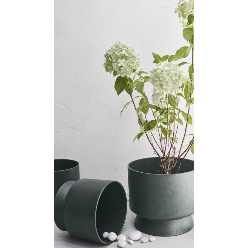 Recycled Planter, Green, 10.4" H x 11.8" W x 11.8" D