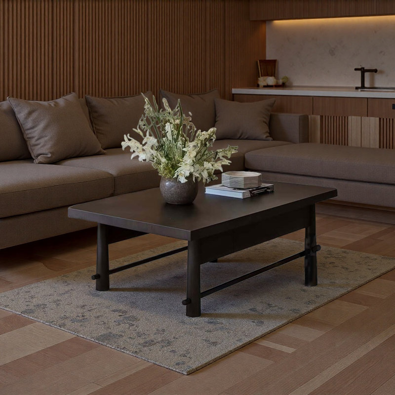 Table basse Mid-Century, Noir