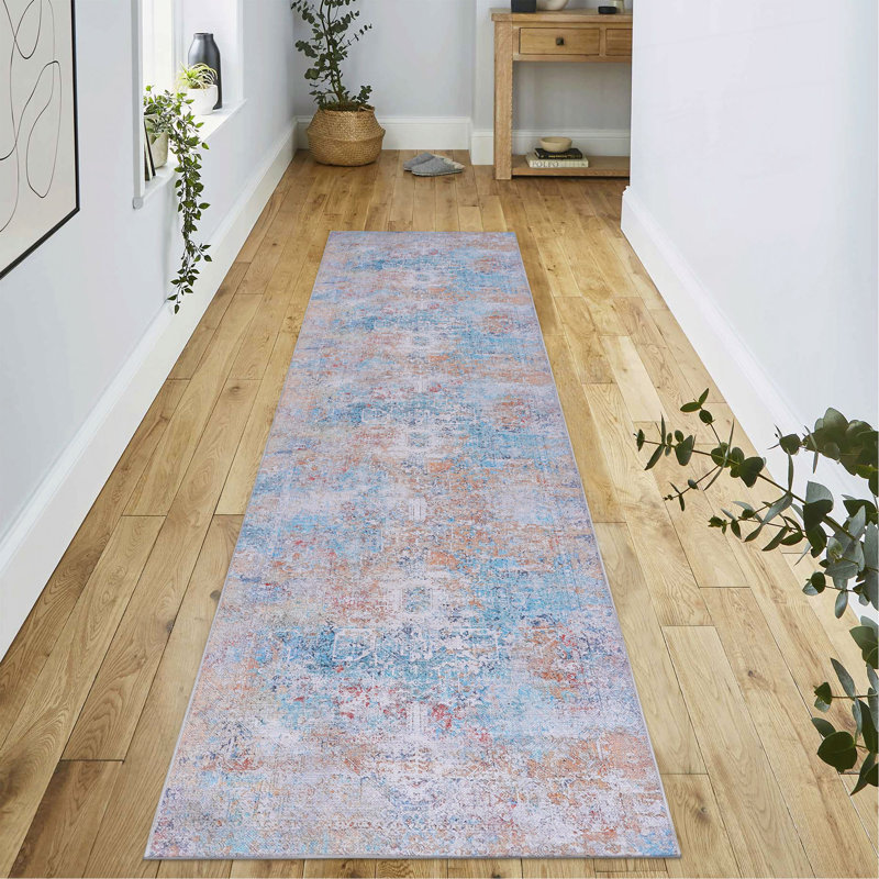 2'6''X10' Runner, Washable Rug, Low-Pile, Non-Slip, Non-Shedding, Foldable, Kid & Pet Friendly - Area Rugs For Living Room, Bedroom, Kitchen Rug