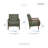 Velsen 26" Mid-Century Modern Accent Chair with Top Grain Leather, Solid Wood Arms, High-Density Foam over Pocket Coils-730864809