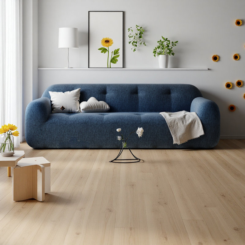 Canapé en chenille de 85,8 po de largeur à 3 places de style capitonné, avec mousse à éponge complète, avec ressorts ensachés pour plus de confort, siège à 23,6 po de profondeur, aucun assemblage requis