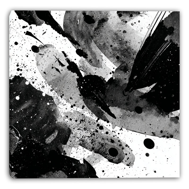 Art mural sur toile monochrome