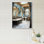 «Bathroom Elegant Mon monochrome», reproduction d'art sur toile encadrée