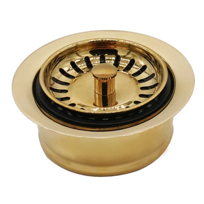 3.5 Inch Kitchen Sink Drain Basket Strainer with Flange