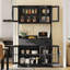 Armoire de rangement pour garde-manger de 71 po avec support pour micro-ondes, grande armoire de cuisine moderne avec prise de courant, garde-manger avec tiroirs et tablettes pour la maison, blanc-1720157066-1720157067