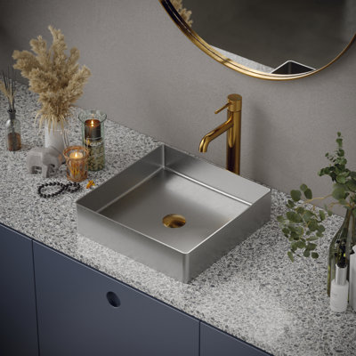 Karran Cinox 15.75 " Stainless Steel Square Bathroom Sink