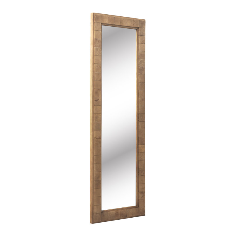 Christoval Wood Floor Mirror