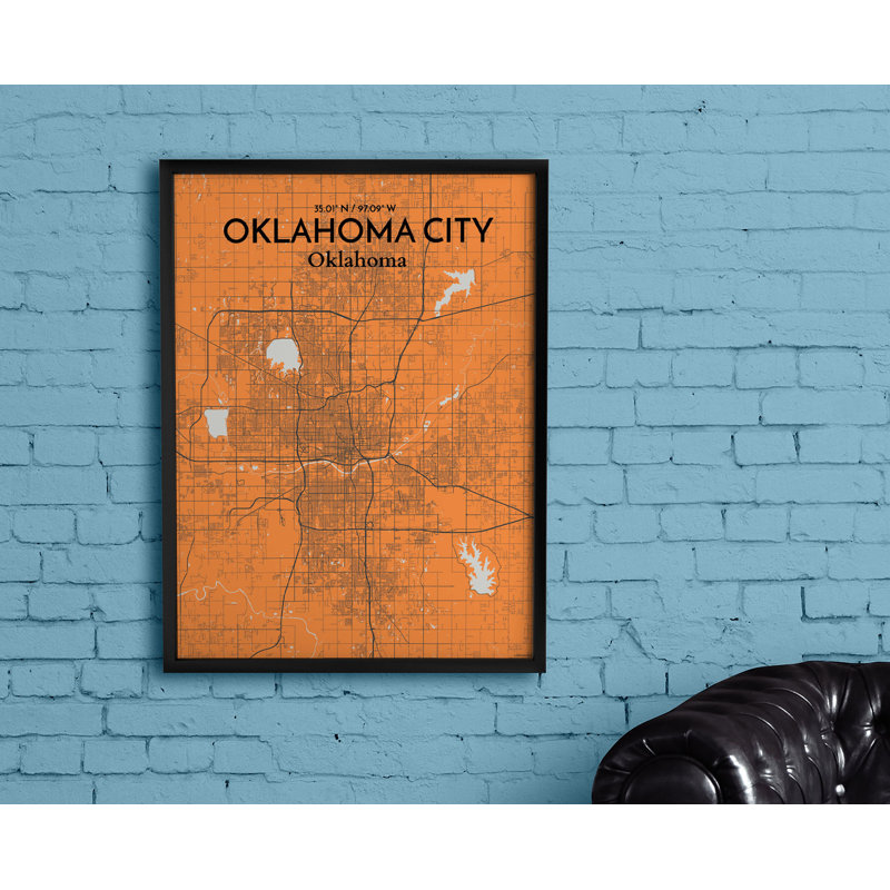 Oklahoma City - No Frame Print, 70.1cm H x 50cm W x 0.1cm D