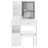 29.2" Small Size Left Drawer Desktop Vanity Table + Cushioned Stool, Large Sliding, Touch Control, Tri-Color Switching, Brightness Adjust LED Mirror, High Capacity Storage, Suitable For Small Space-1557350407