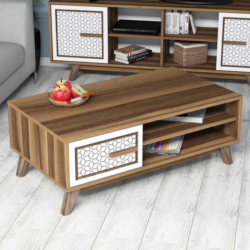 Cronin Four Leg Coffee Table, White