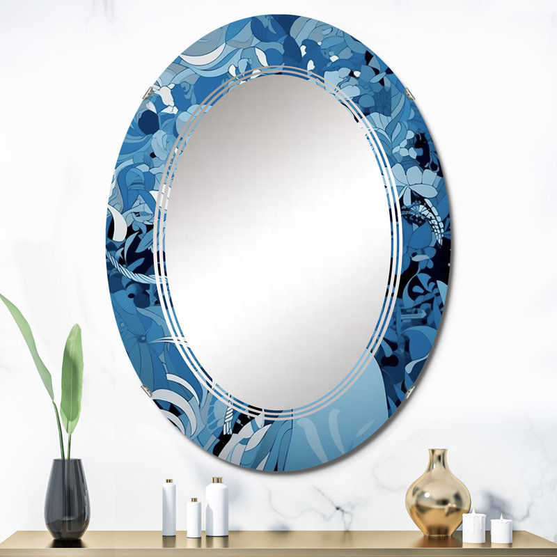Craginorne - Miroir mural moderne ovale, 36 po x 24 po