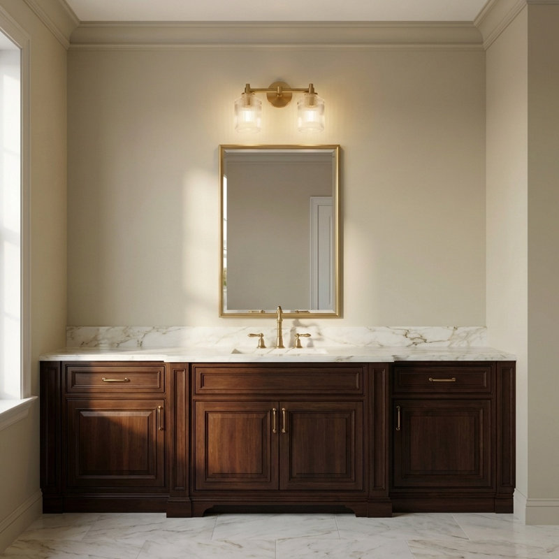Barstow Bath, 9" H x 15" W x 6.125" D, Burnished Brass