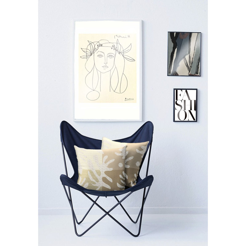 Abstract Square Cushion Cover Cushion, 49 x 49cm, Brown