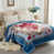 Bleu avec motif floral est en rupture de stock