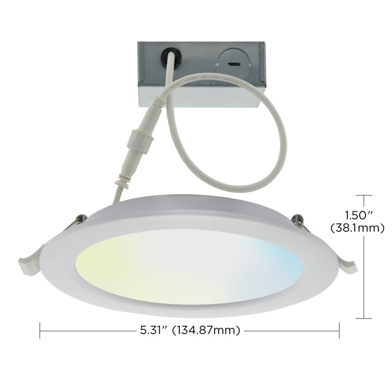Ensemble d'éclairage encastré 5,31 "ultramince réglable