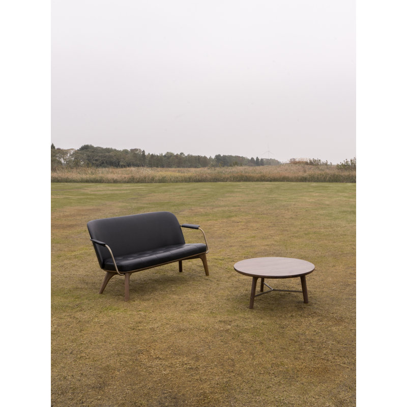 Méridienne Utility à deux places par Neri & Nu, Noyer naturel, Noir cristal 9893