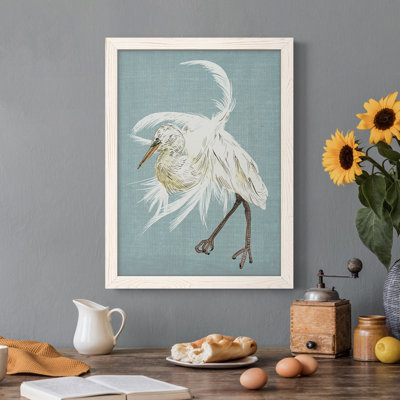 Heron Plumage IV - Peinture sur toile encadrée