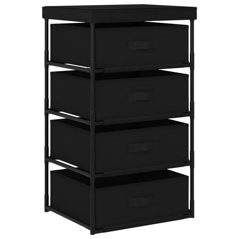 Oxbrook 45cm W Metal Shelving Unit, Black