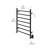 Ancona Comfort 7-Bar Hardwired Towel Warmer in Matte Black with Wall Countdown Timer