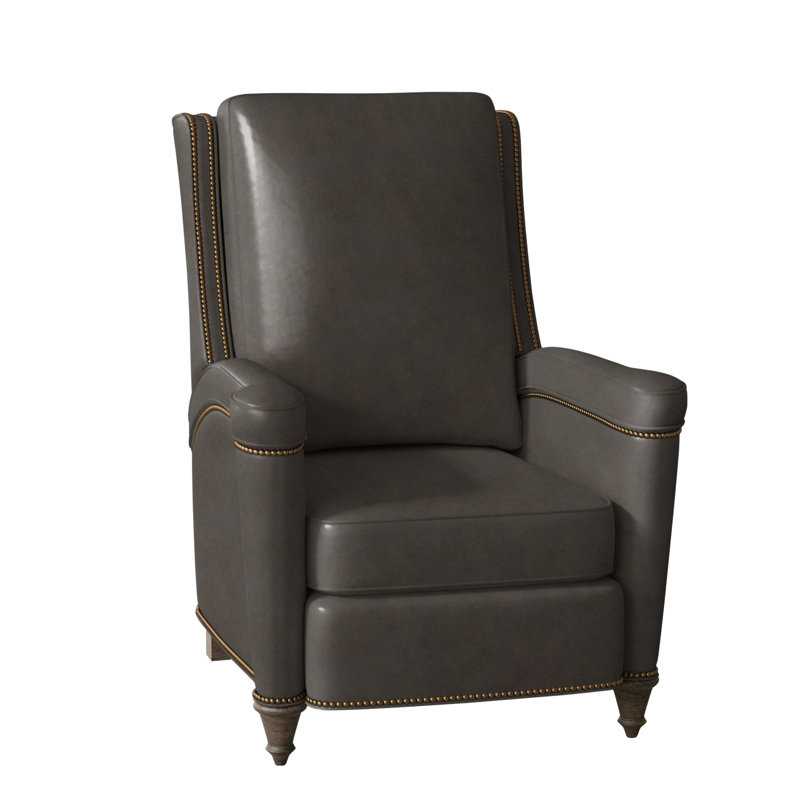 Mayes Recliner, Corinthian Cherry Genuine Leather, Cobblestone, French Natural